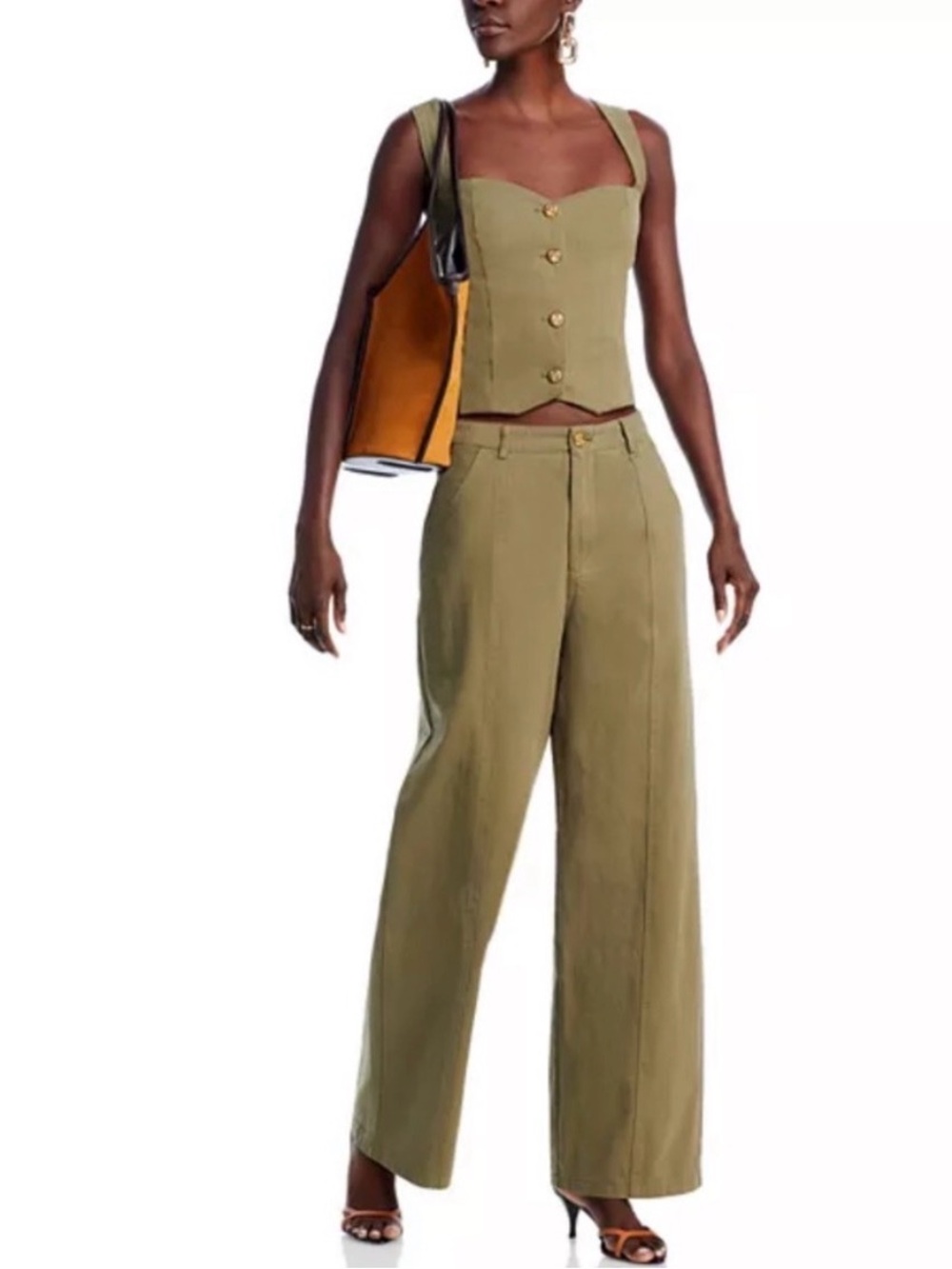 AQUA x Liat Baruch Wide Leg Two-Piece Set